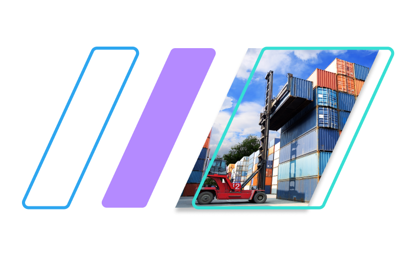 Freight Logistics Shipping Containers in Yard